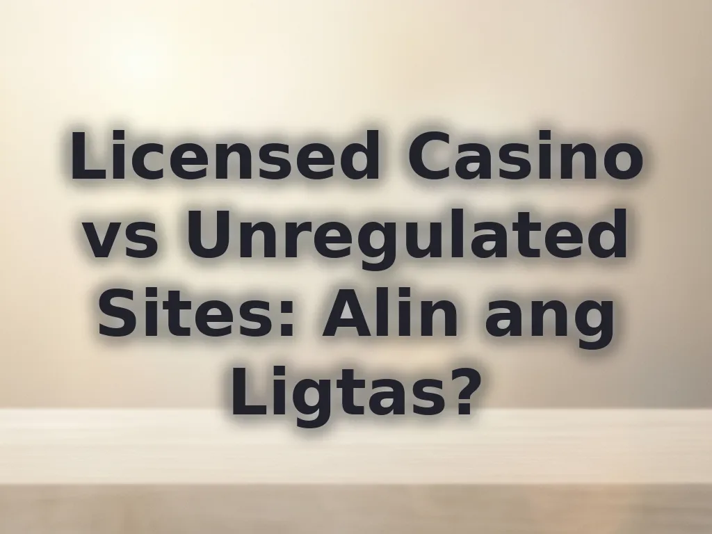 Licensed Casino vs Unregulated Sites: Alin ang Ligtas?